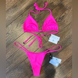 Kristen Lonie Hot Pink Bikini